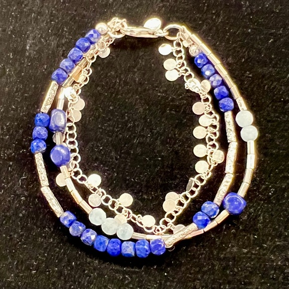 Silpada Sterling Silver Lapis Azurro Bracelet - Picture 2 of 4
